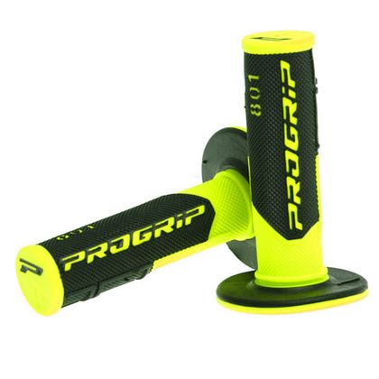 Poignées de guidon Progrip MX 801 fluo Universel - Jaune / Noir