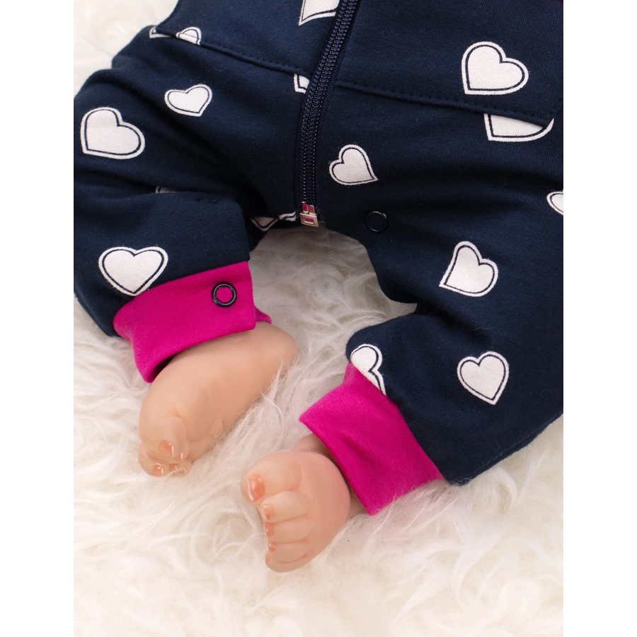 Baby Sweets Overall Lieblingsstücke Herzen pink dunkelblau