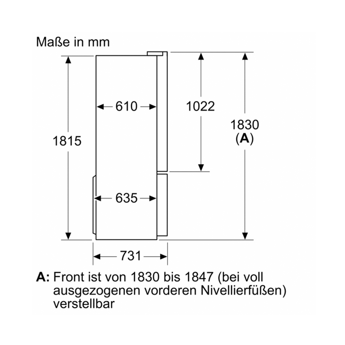 Bosch KFN96VPEA Kühl- und Gefrierkombination NoFrost, 605 Liter
