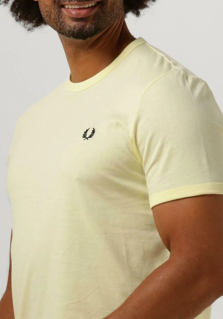 FRED PERRY gele fred perry t-shirt ringer t-shirt