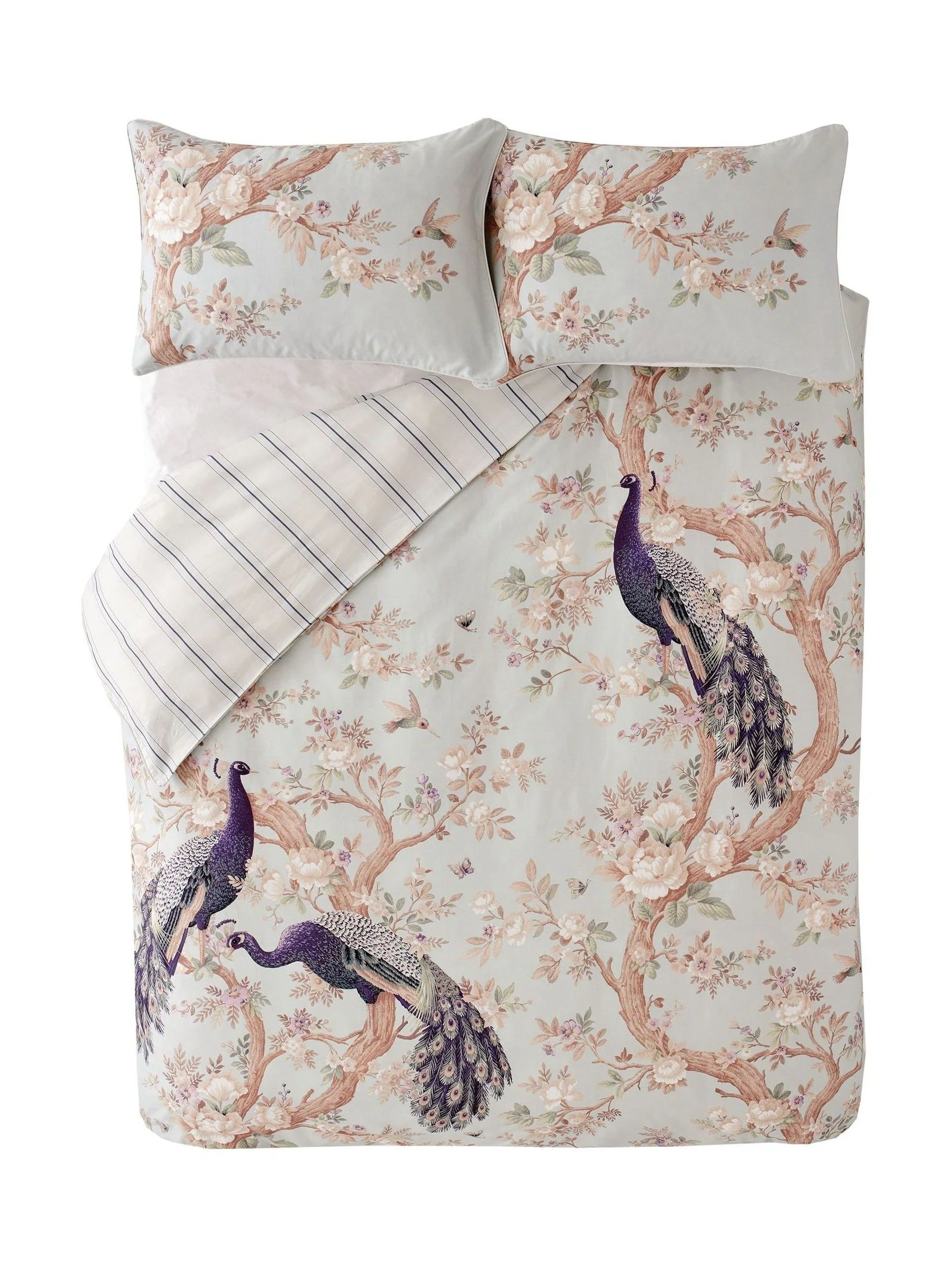 Laura Ashley Belvedere 100% katoensatijn 220 -draads dekbedovertrekset met kussenslopen