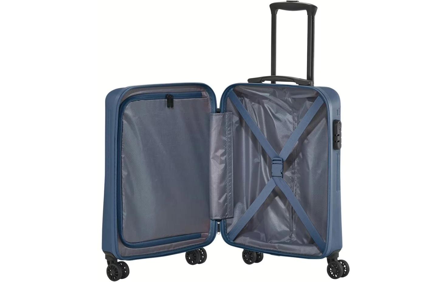 Reisekoffer BALI Trolley S Blau4-Rollen Hartschalenkoffer
