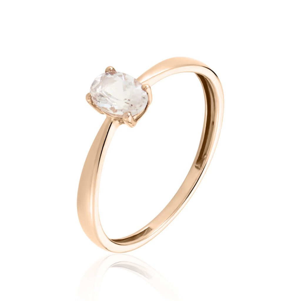 Bague Solitaire Or Rose Lexine Morganite