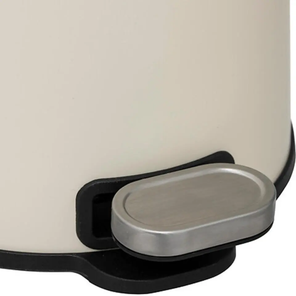 5Five Prullenbak/pedaalemmer - beige - metaal - 6 liter