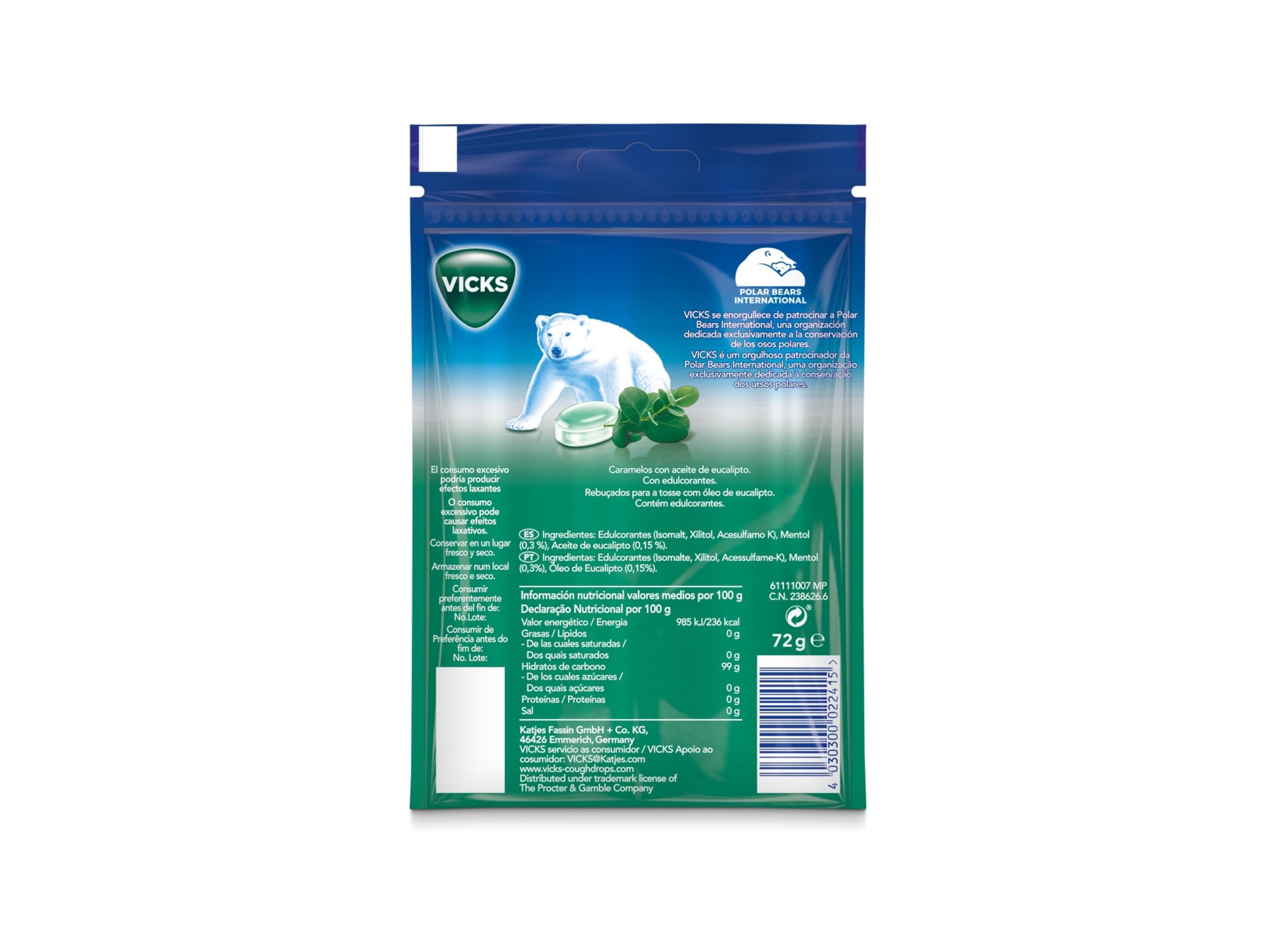 REBUÇADOS VICKS DUPLA AÇÃO 72 G