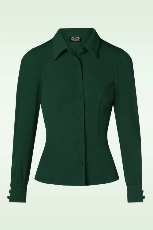 Hearts & Roses Frida blouse in groen