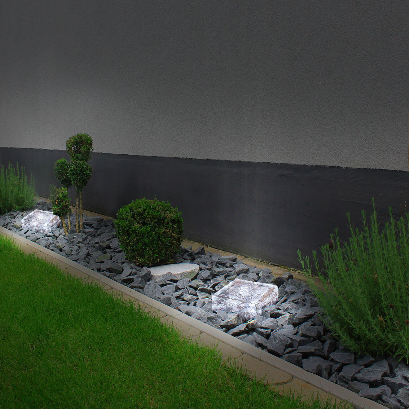 Pratik Garden 6 Pavés solaires LED transparents - 10x10x5 cm