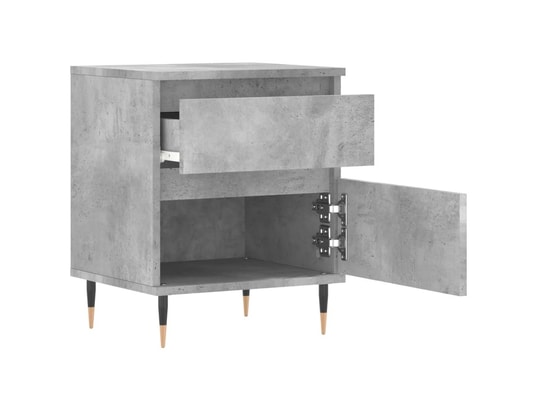 VIDAXL - Table de chevet gris béton 40x35x50 cm bois d’ingénierie