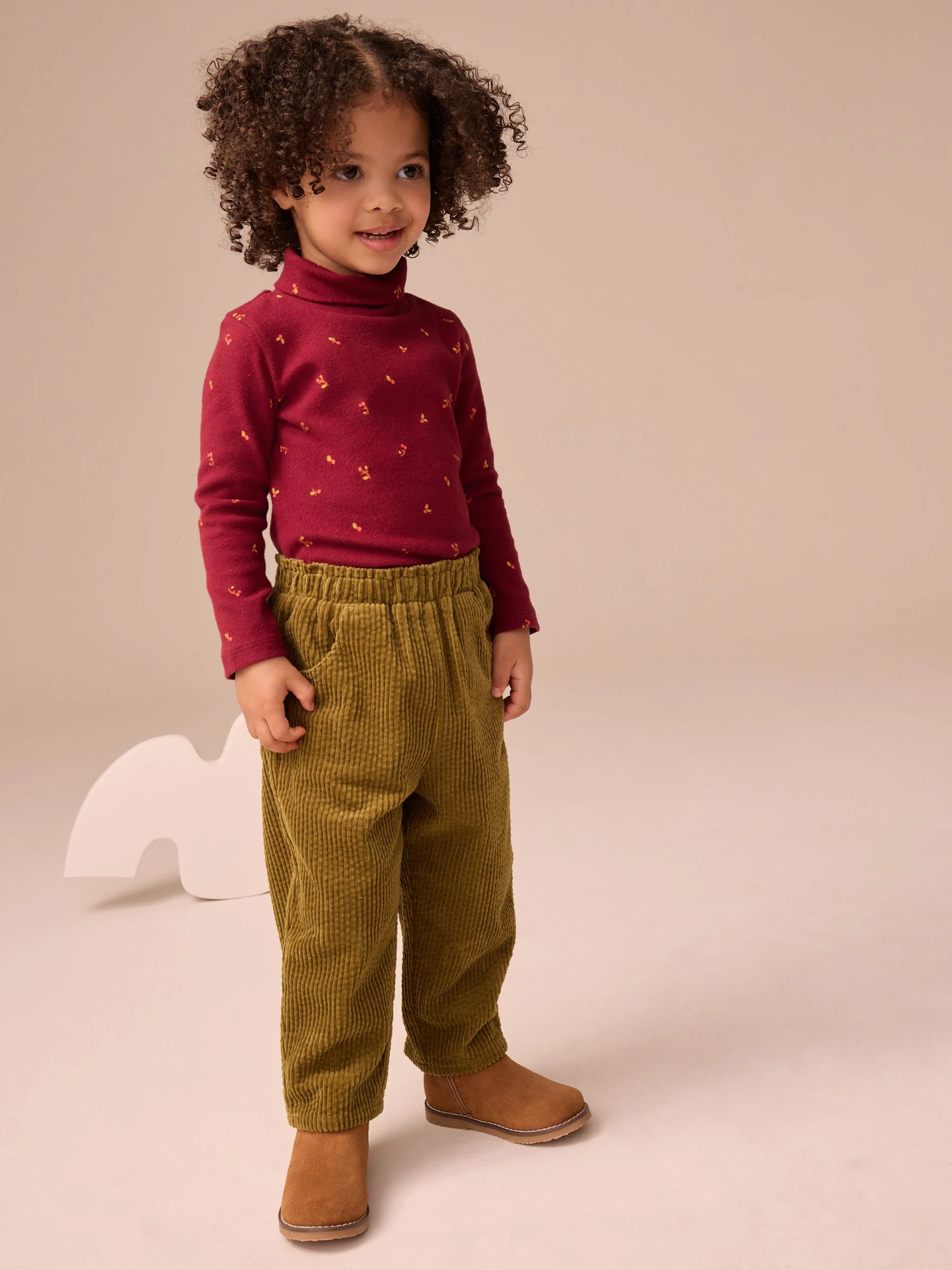 Olijfgroen - Corduroy broek (3mnd-7jr)