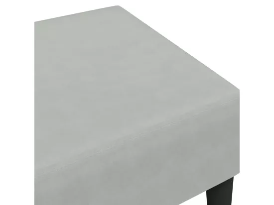 Repose-pied gris clair 77x55x31 cm velours