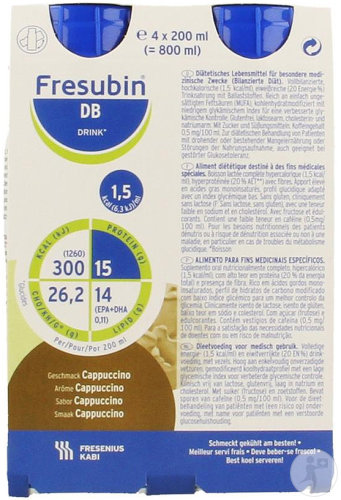 Fresubin DB Drink Cappuccino Flacons 4x200ml