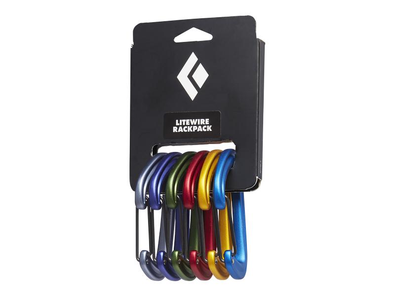 Black Diamond Karabiner Litewire Rackpack 6er-Pack Drahtschnapper Karabiner