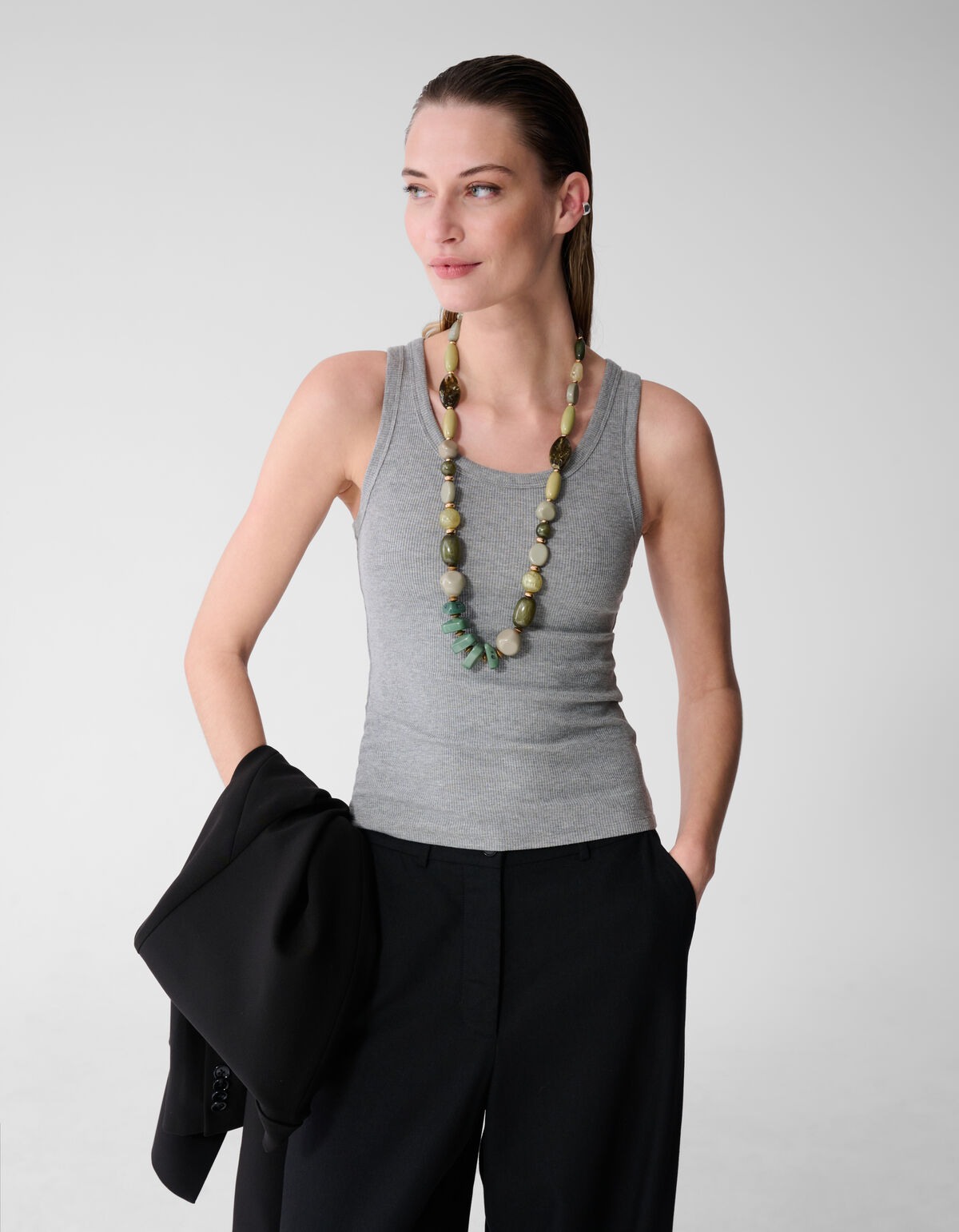 Rib Top Lichtgrijs By Lonneke