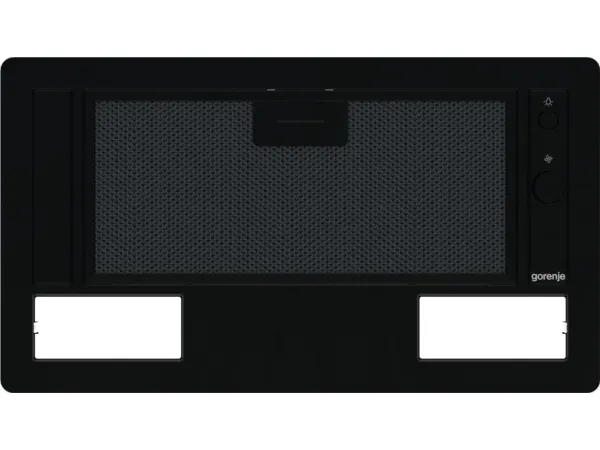 Gorenje Essential BHI681EB - Hætte - integreret - bredde: 53.4 cm - dybde: 30 cm - udtrækning og recirkulation (-) - med intern motor - sort