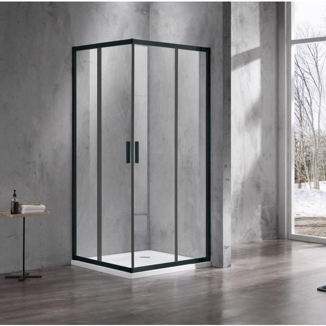 Saniclass - Casus - Douchecabine - Mat Zwart - Helder Glas