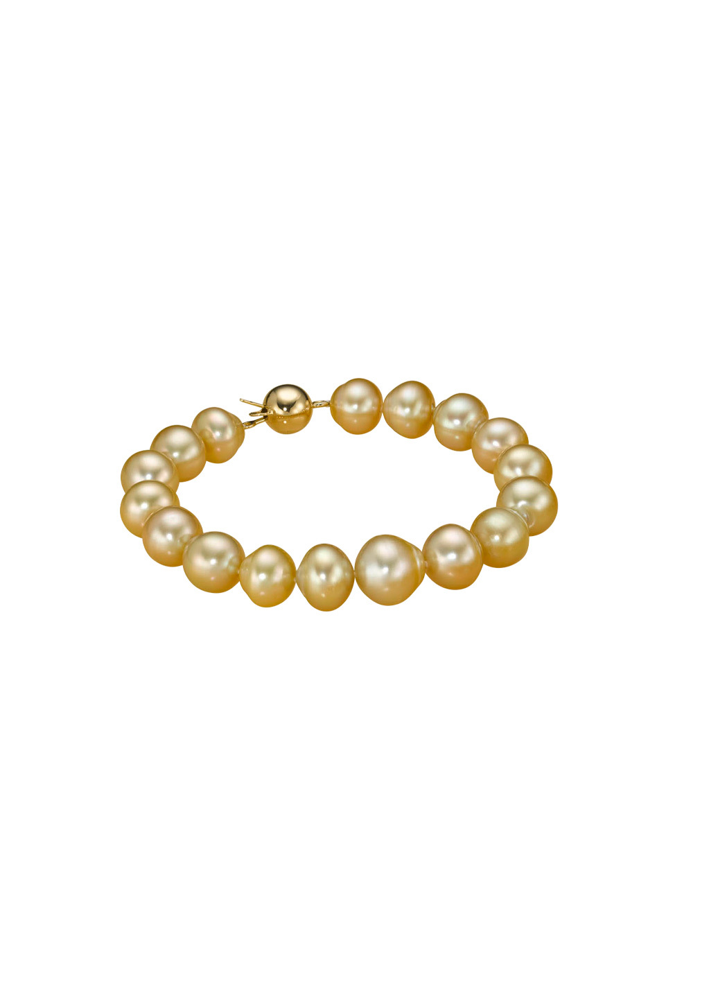 Armband mit goldenen Südsee-Perlen