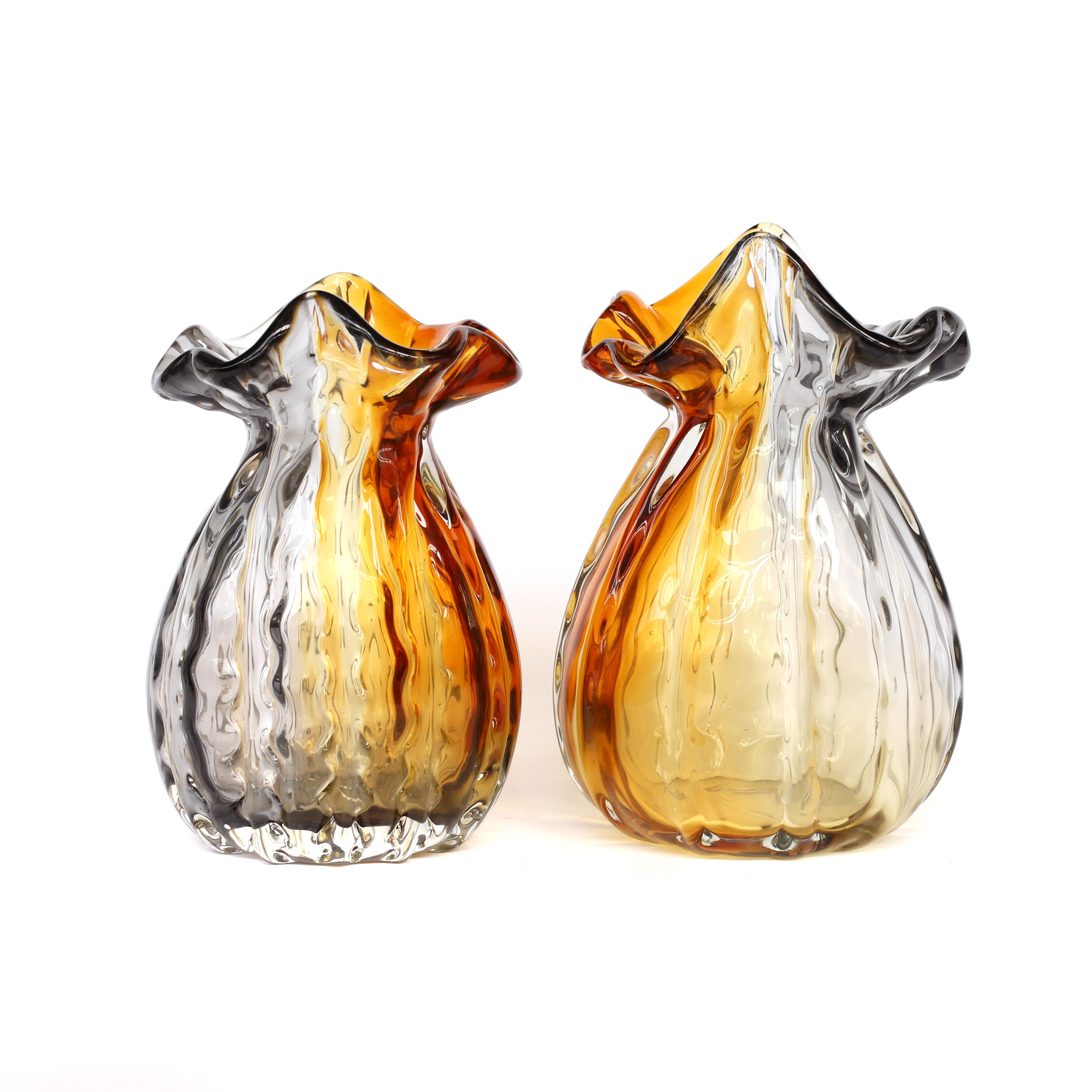 Glasvase 'Jeaune', gelb, H 19,5 cm, B 14 cm, T 10 cm von fischer's lagerhaus