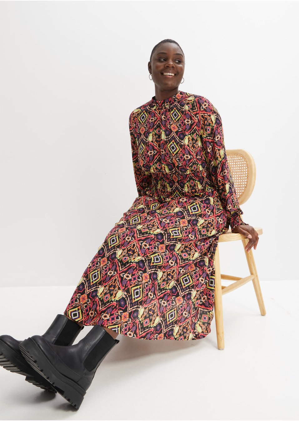 Robe midi à imprimé