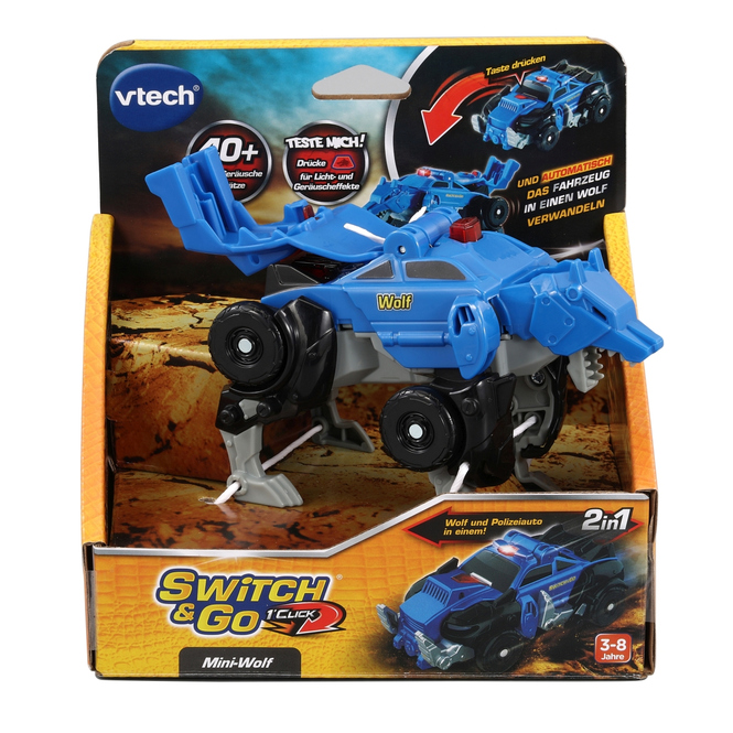 VTech - Switch & Go Dinos - OneClick Mini-Wolf