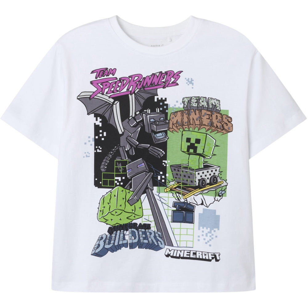 Køb Name It Bright White Nkmjahi Minecraft Nreg Ss Top Noos Bfu