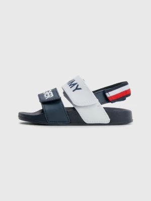 Sandálias com fecho de velcro e logotipo