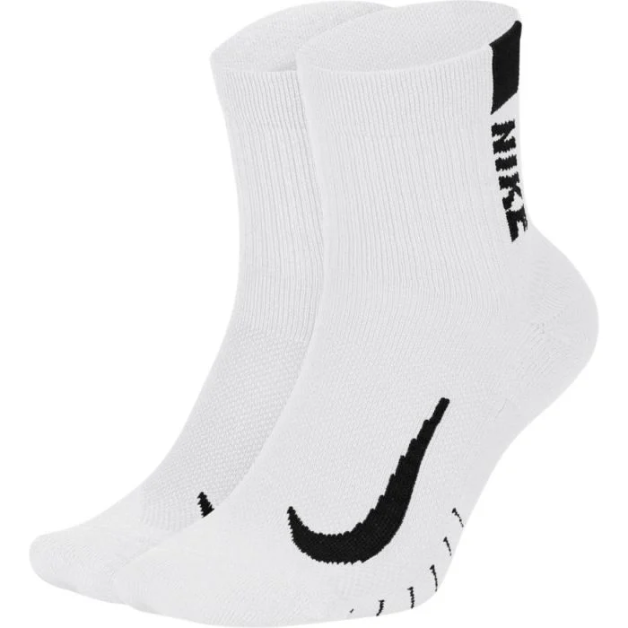 Nike Unisex Strømper Multiplier Ankle 2-Pack Socks Hvid