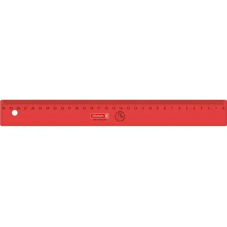 BRUNNEN Linkshänderlineal, 30cm, sortiert