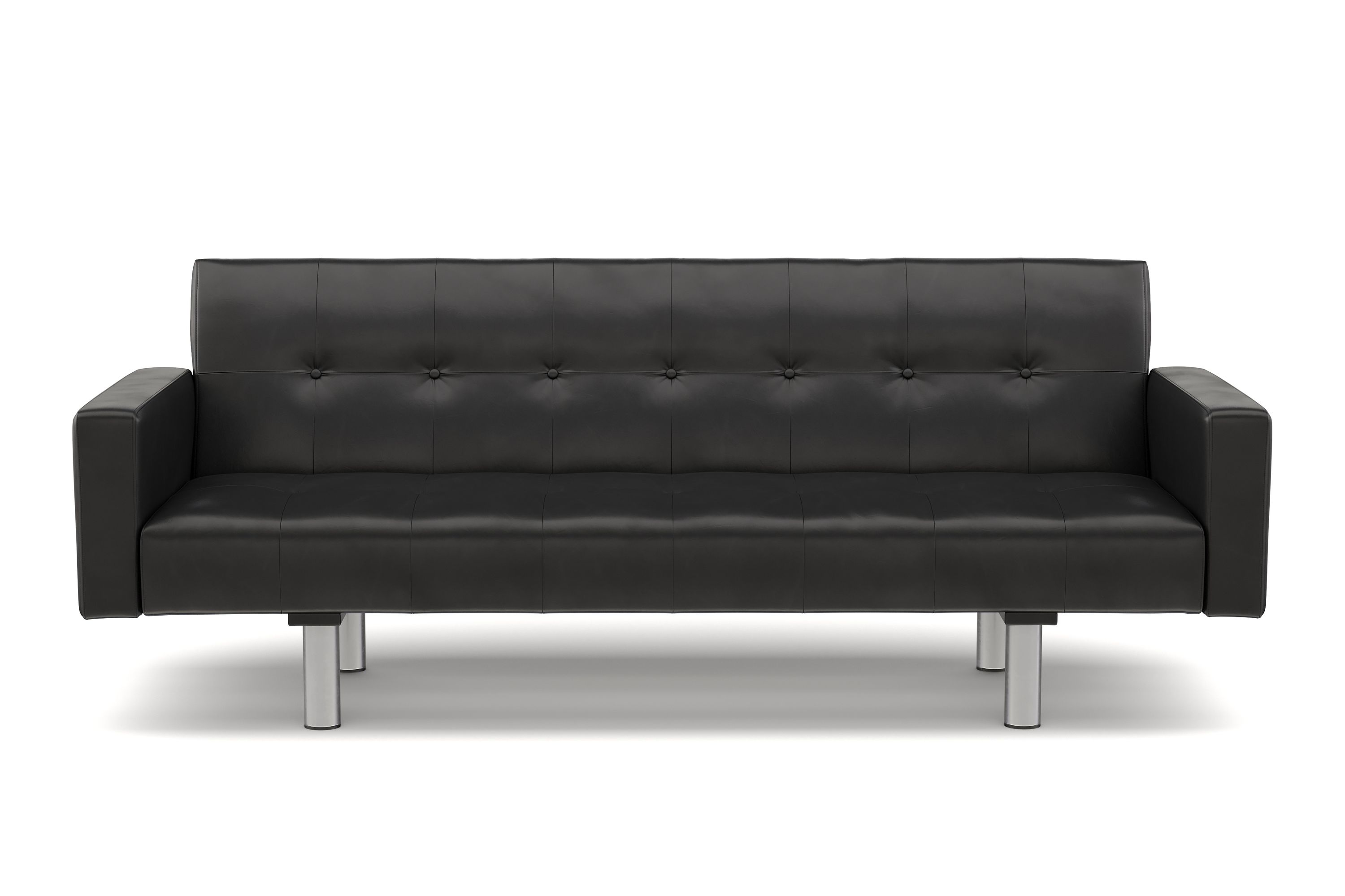 Schlafsofa Leder YALE schwarz