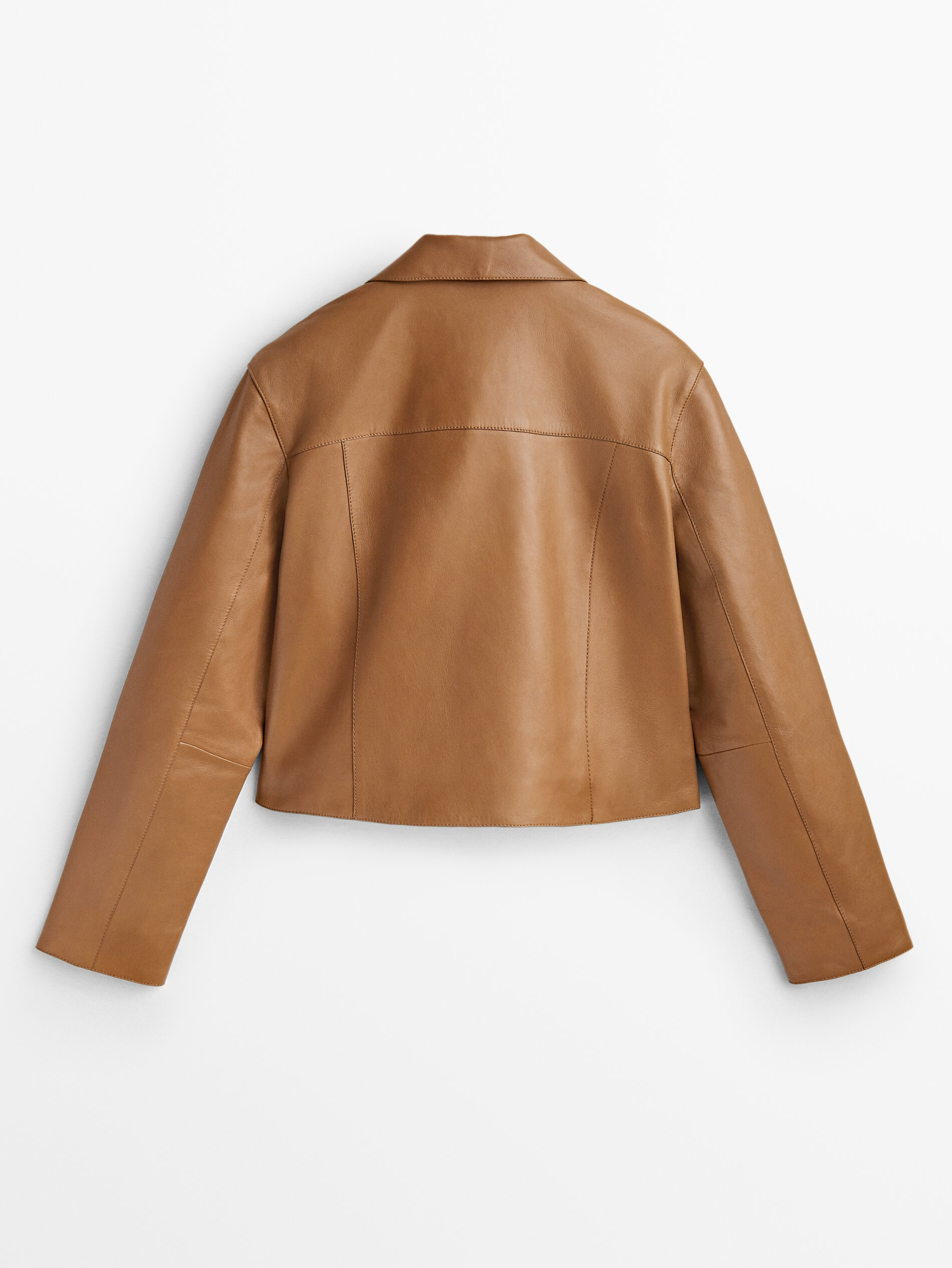 Chaqueta biker piel napa cantos lujados - CUERO