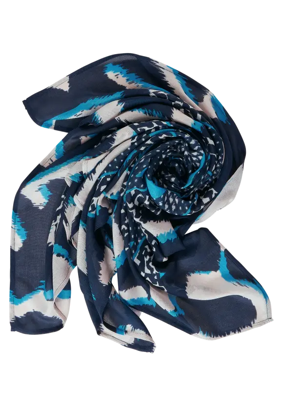 Halstuch mit Print - aquamarine blue