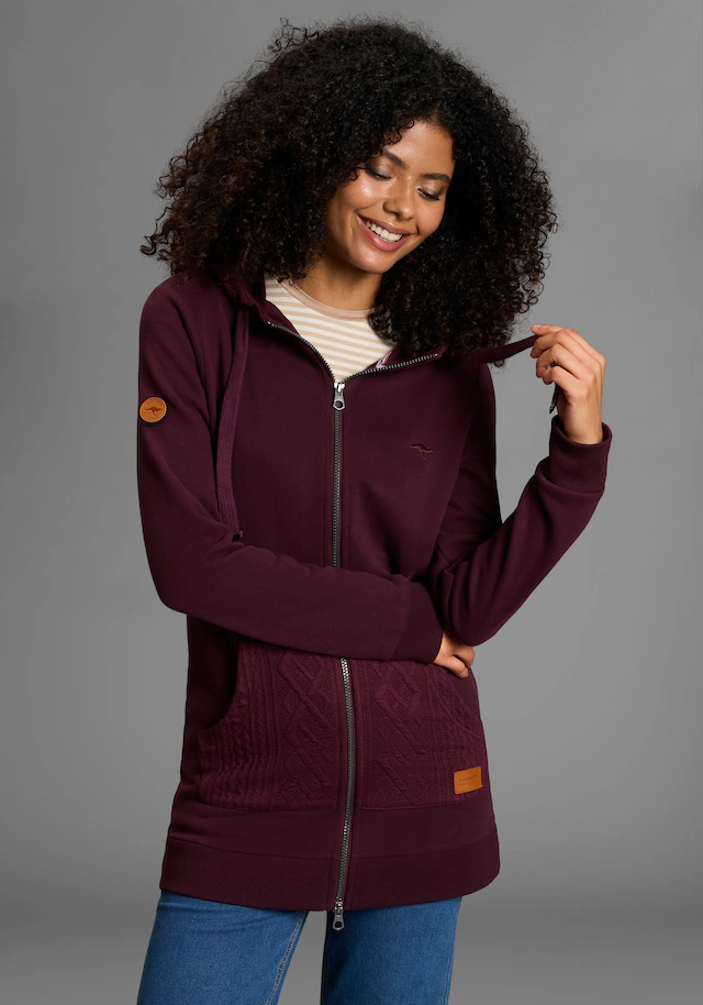 KangaROOS Kapuzensweatjacke , mit Zopfmusterdetails