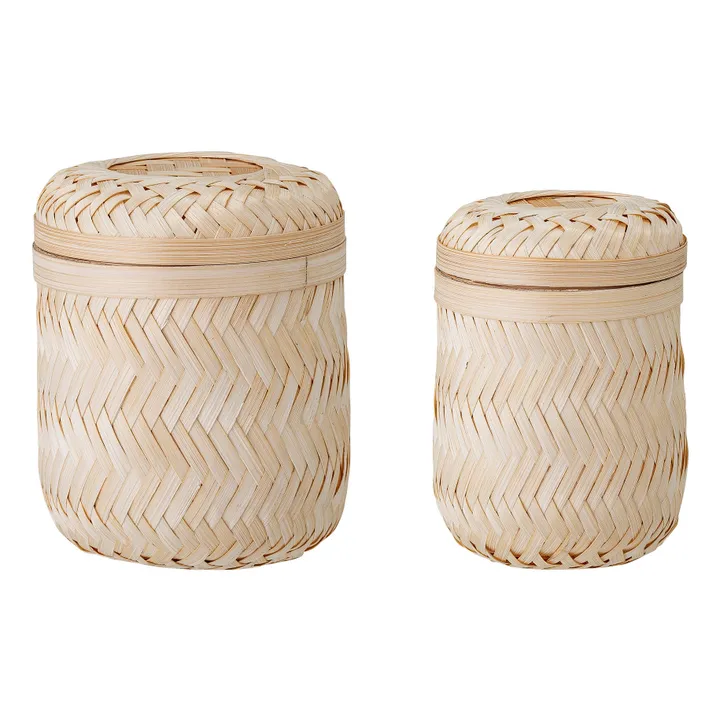 Bloomingville Panières de rangement en bambou - Set de 2