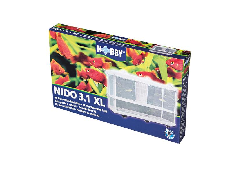 Hobby Aquaristik Ablaichbehälter Nido 3.1 XL, 25 x 15 x 14. Grosser Netz-Ablaichbehälter