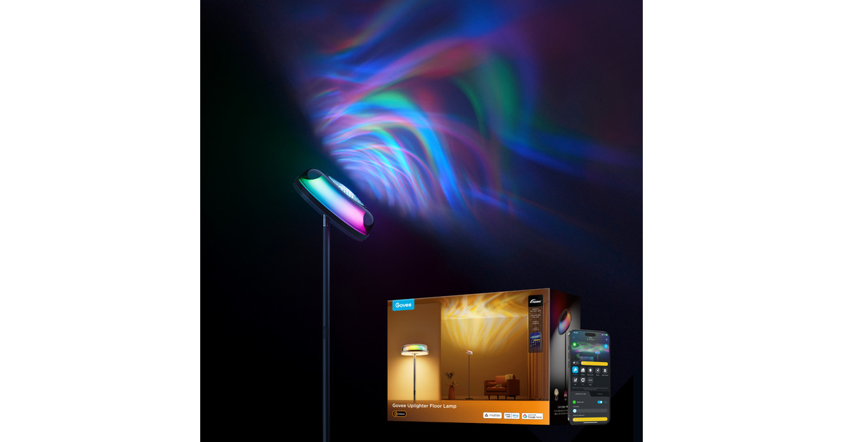 GoveeUplighter Floor Lamp  (Zwart, 2,4GHz wifi, Bluetooth)