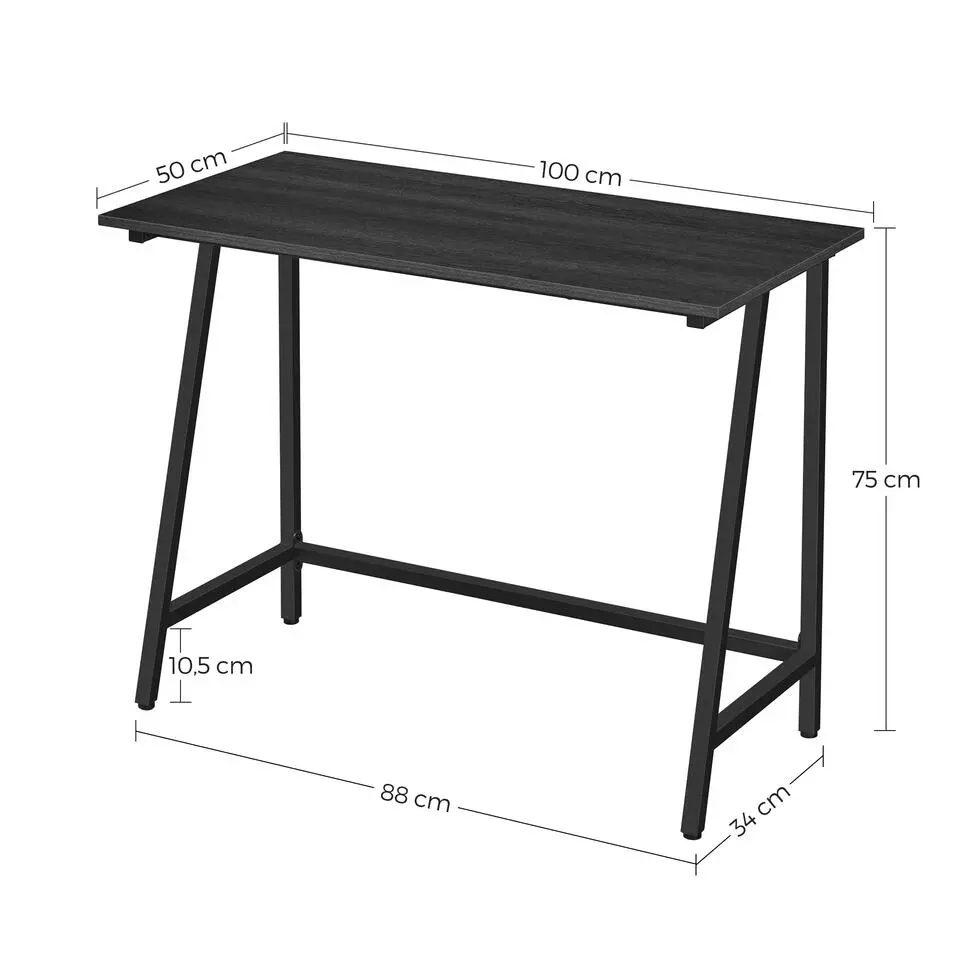 Bureau - industrieel - 100x50x75 cm - zwart