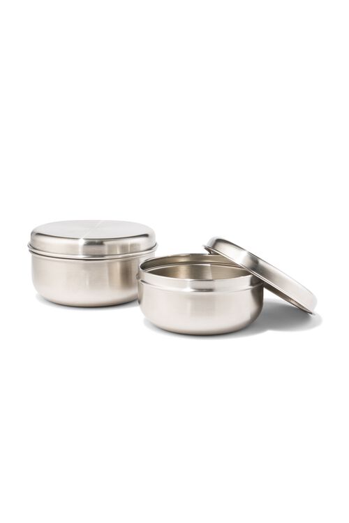 2 boîtes à snacks inox