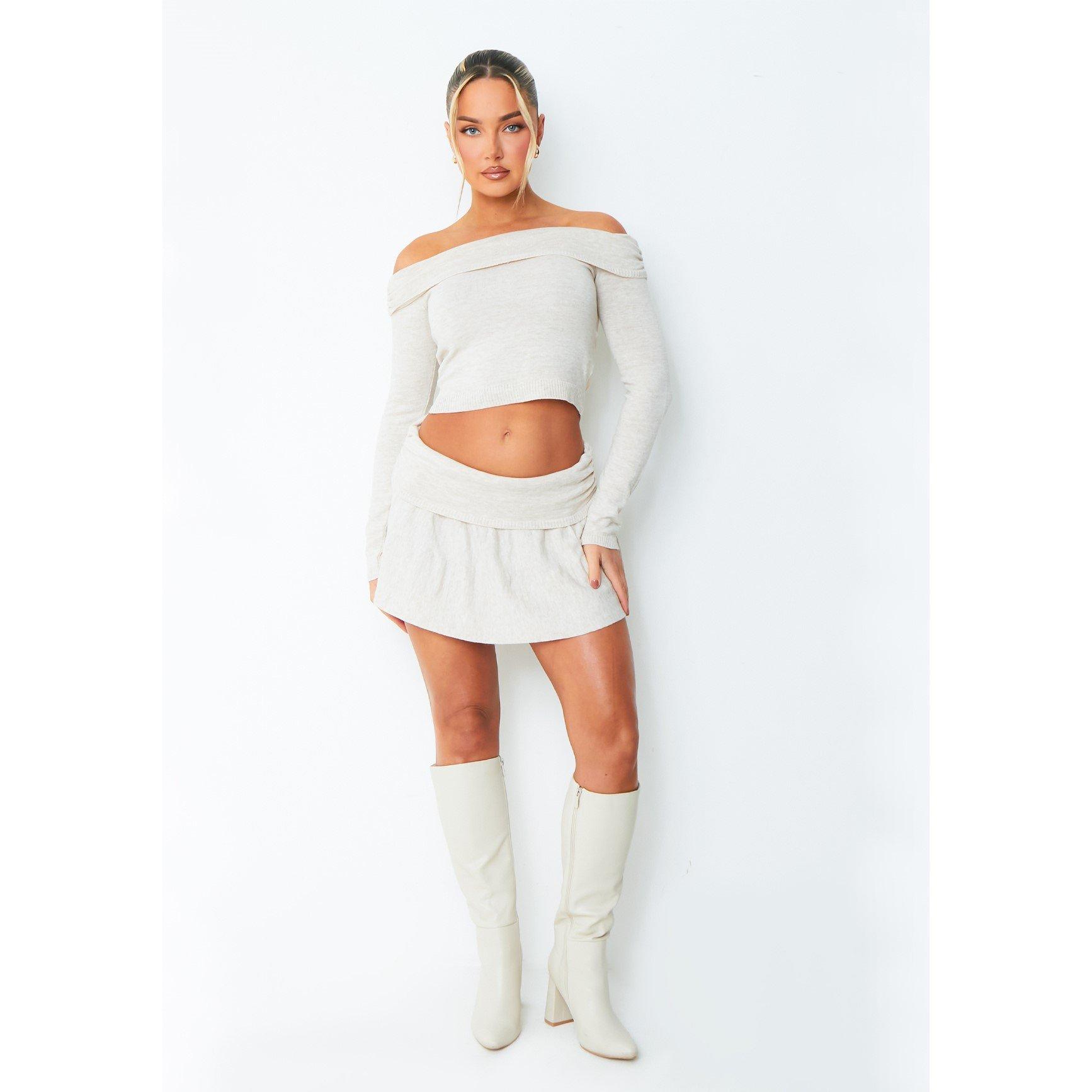 Missy Empire ME Ruched Fold Over Top