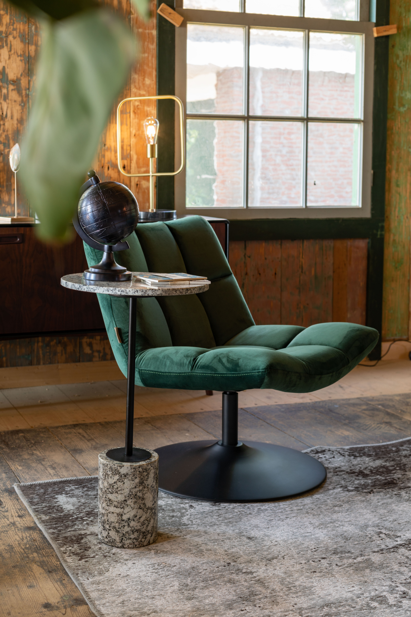 Fauteuil Bar Velvet goud/bruin