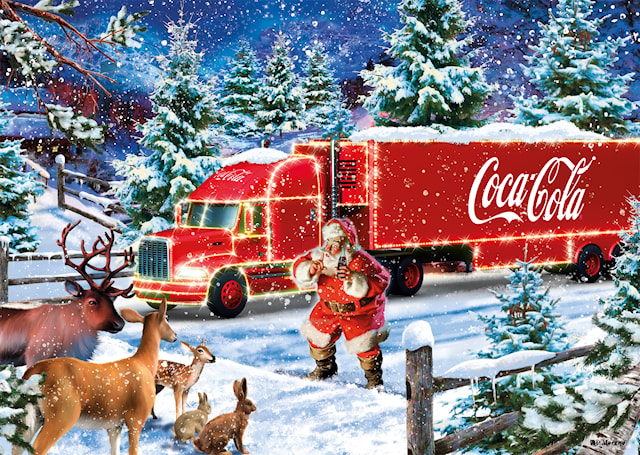 Puslespill Coca Cola Christmas Truck 1000 brikker, Schmidt