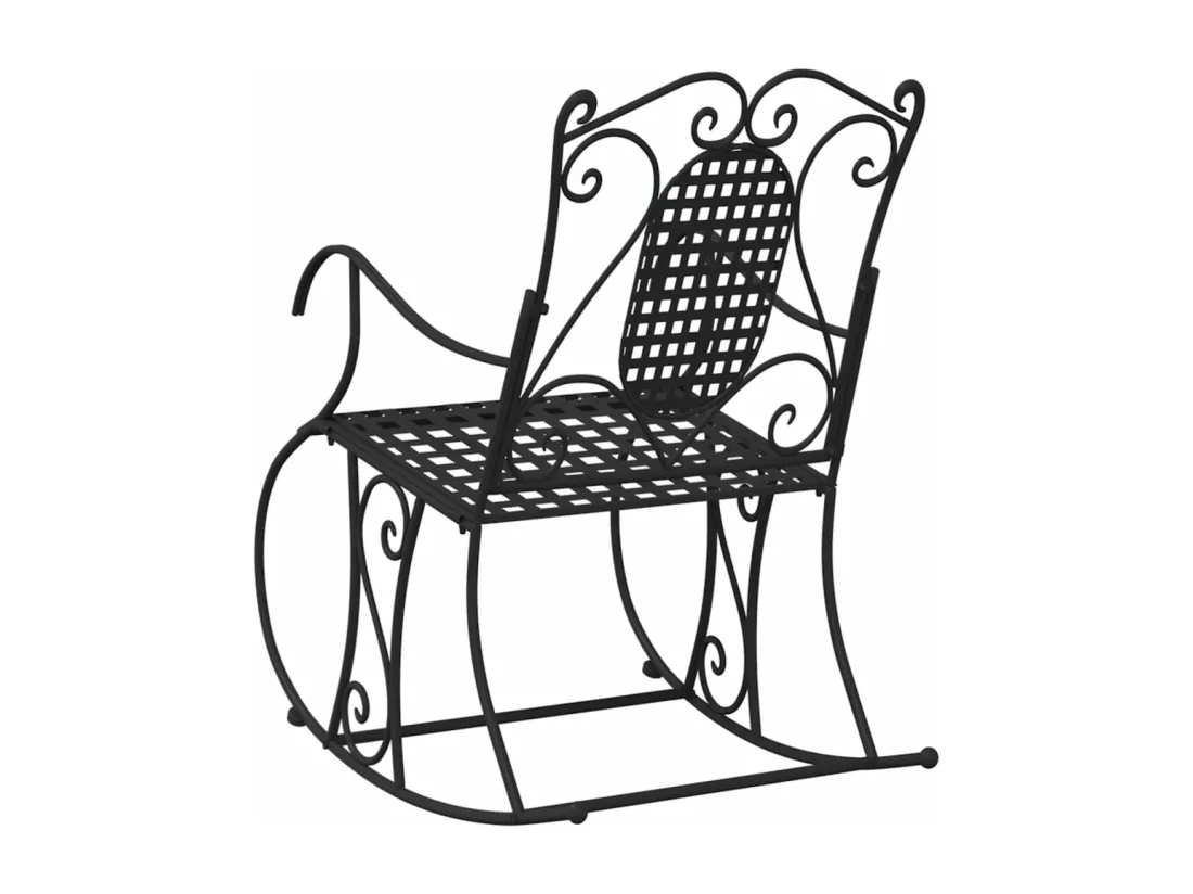 Banc à bascule 84 cm noir acier