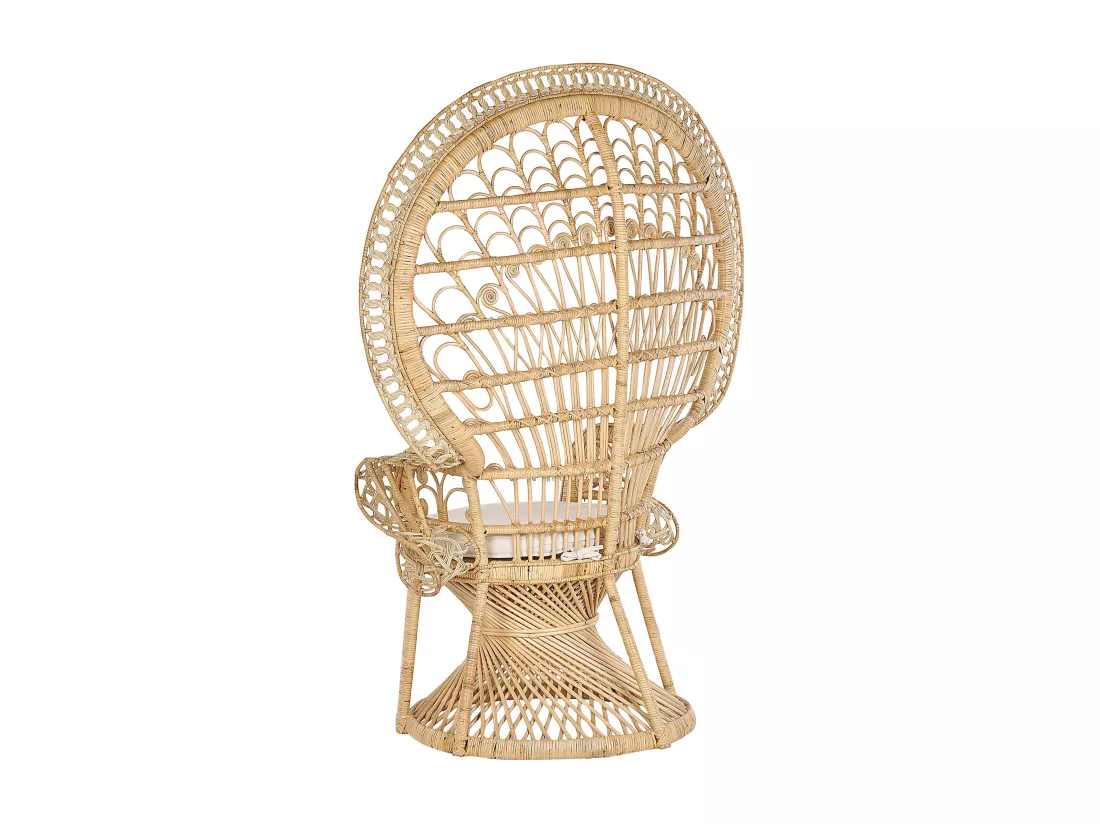 Chaise paon EMMANUELLE Rotin Naturel