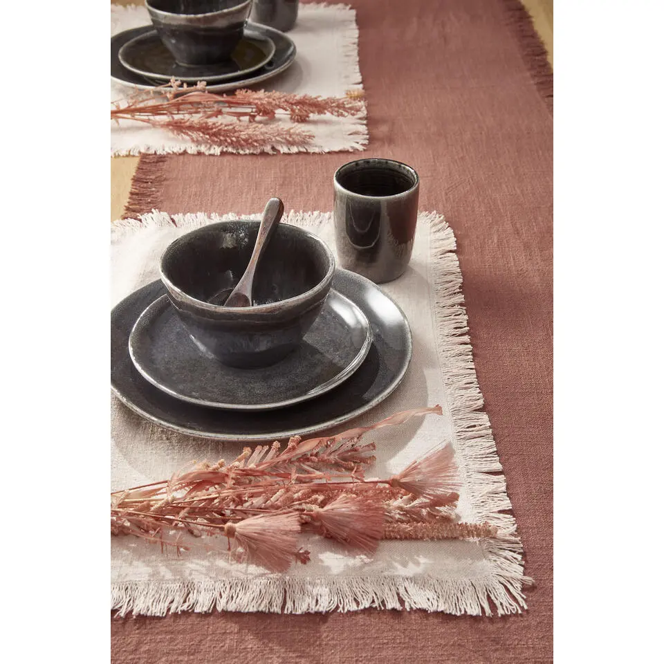 Mica Decorations Tabo Serviesset 4 persoons Keramiek Zwart