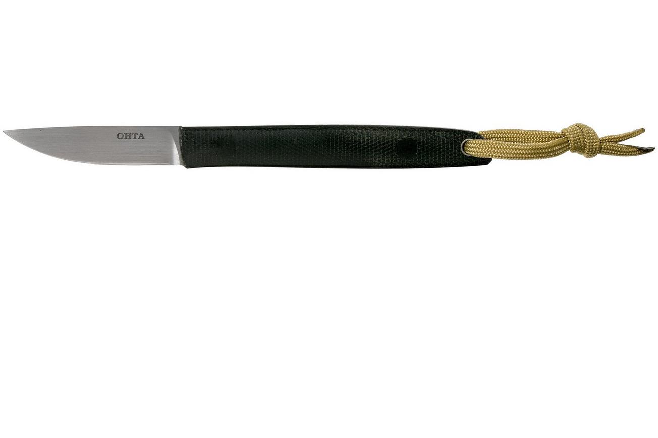 Ohta OFB SS 50 Black Canvas Micarta vaststaand mes