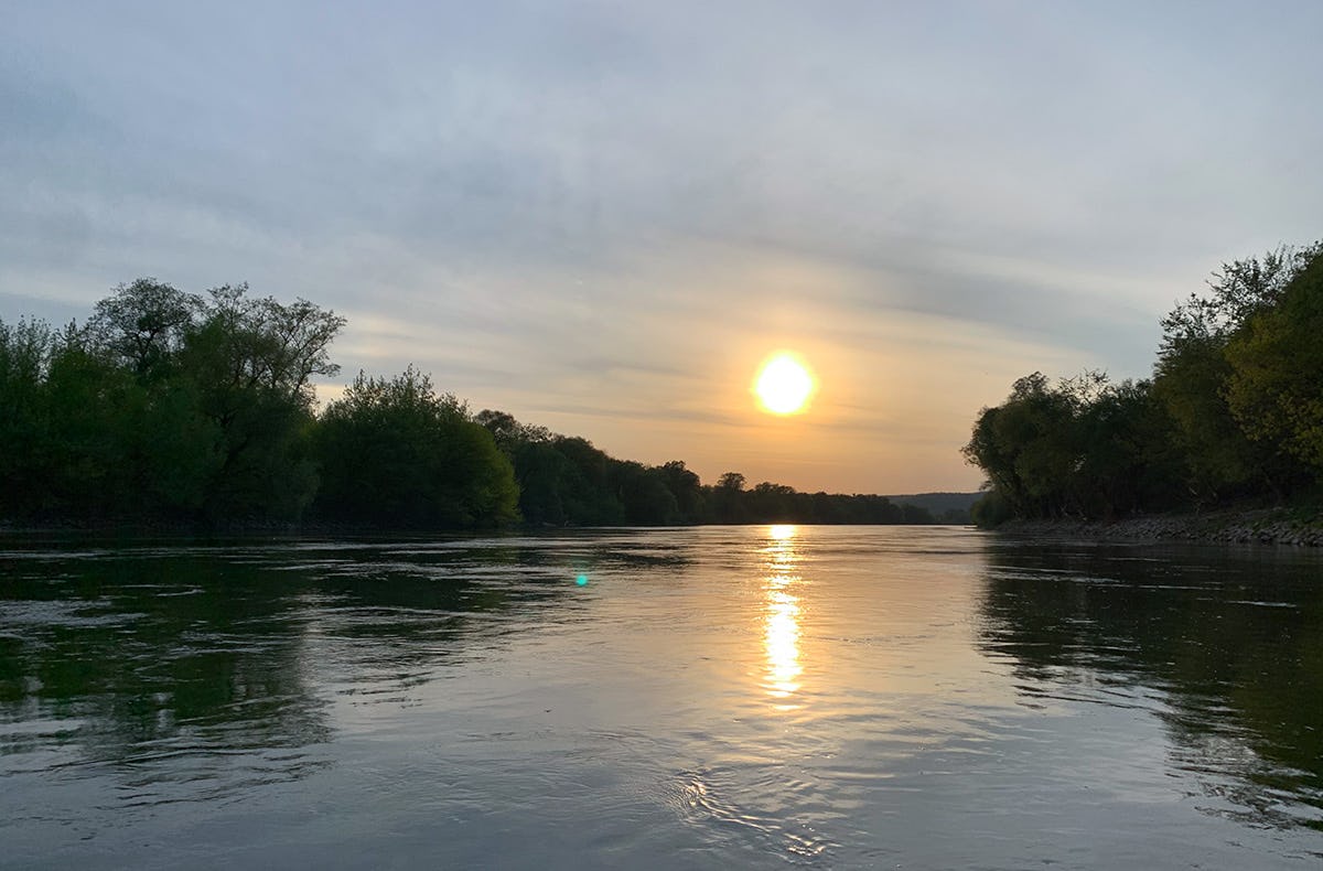 Romantische Kanu Abendfahrt