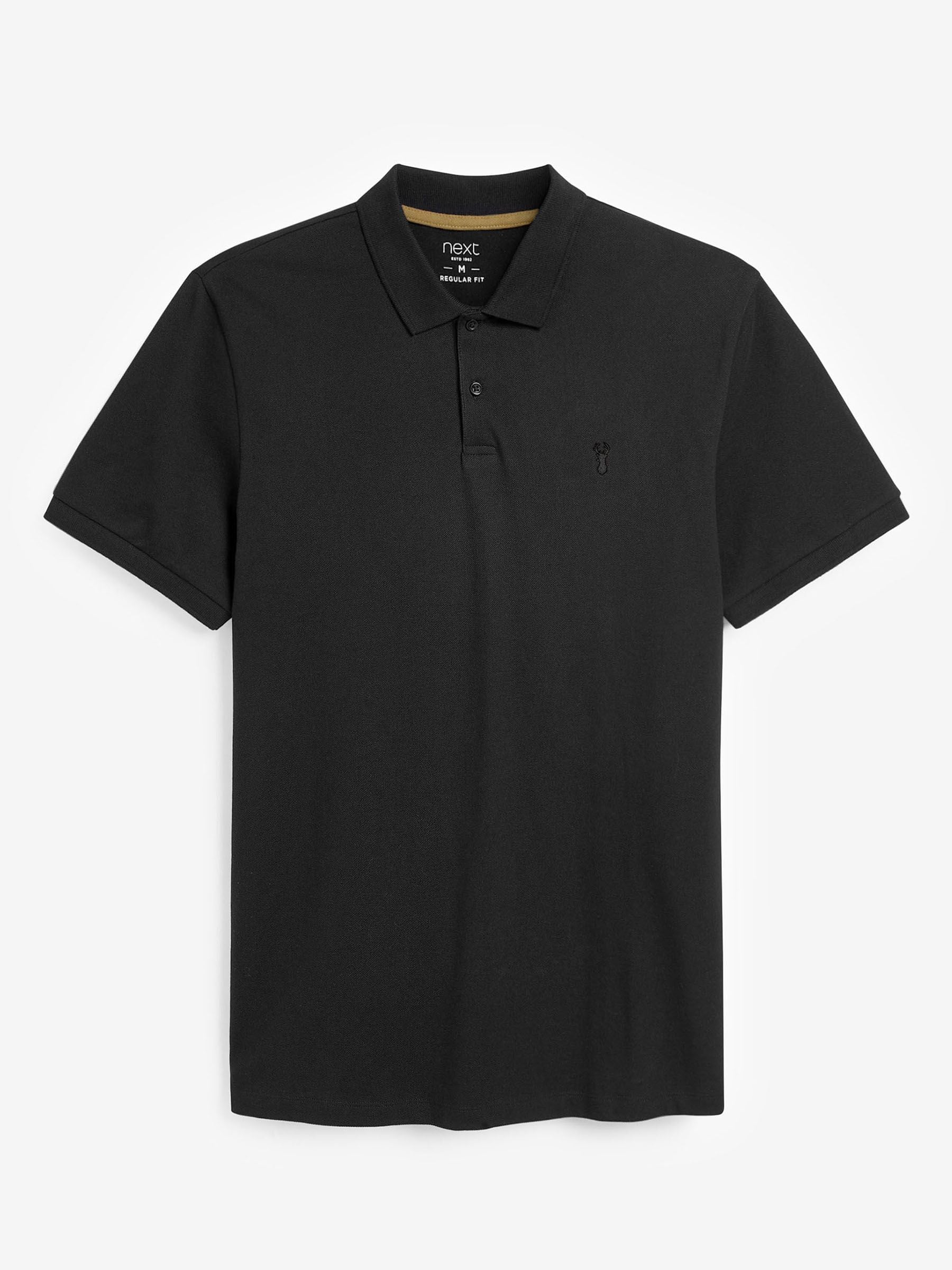 Zwart - Normale Pasvorm - Long-Sleeve Pique Polo Shirt