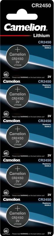 CR2450 lithium Knoopcel blister 5