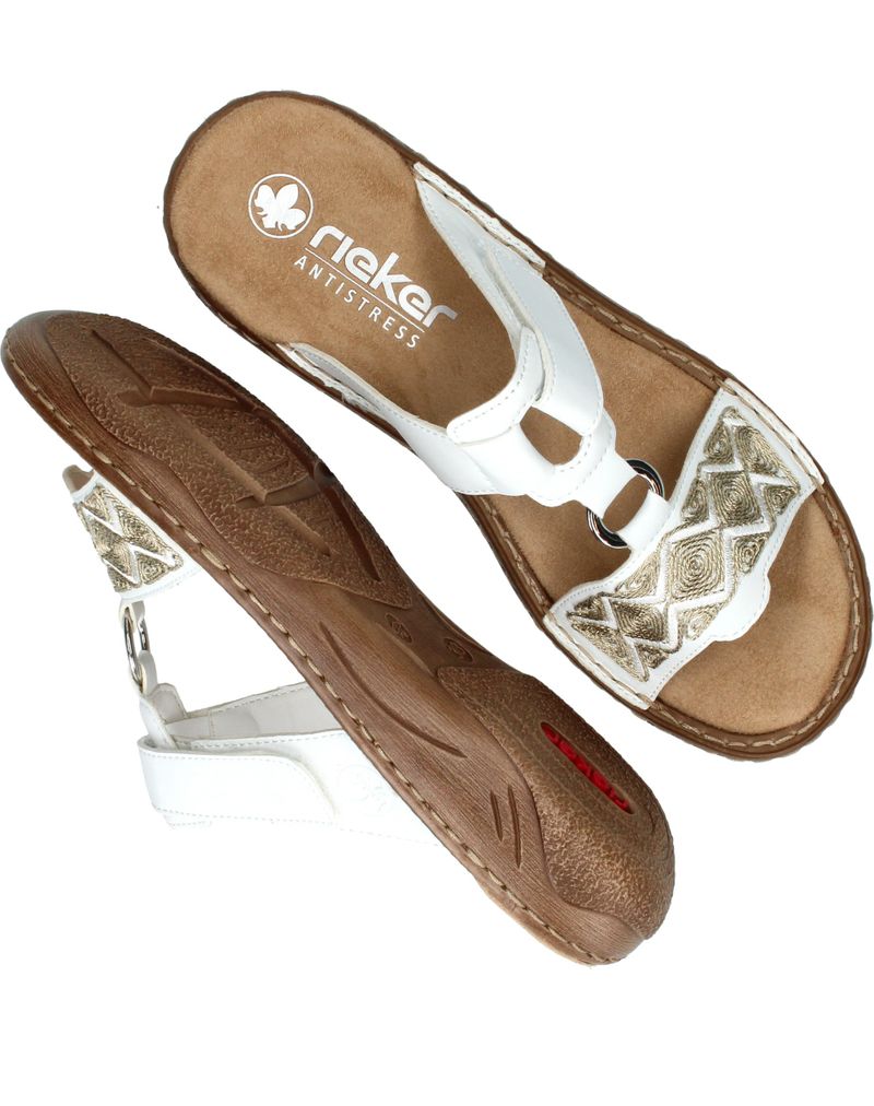 Rieker Slippers Wit Dames