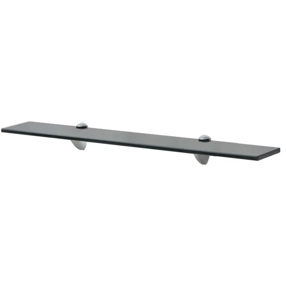vidaXL - Zwevende Plank - Zwart - Glas - 70 x 10 cm