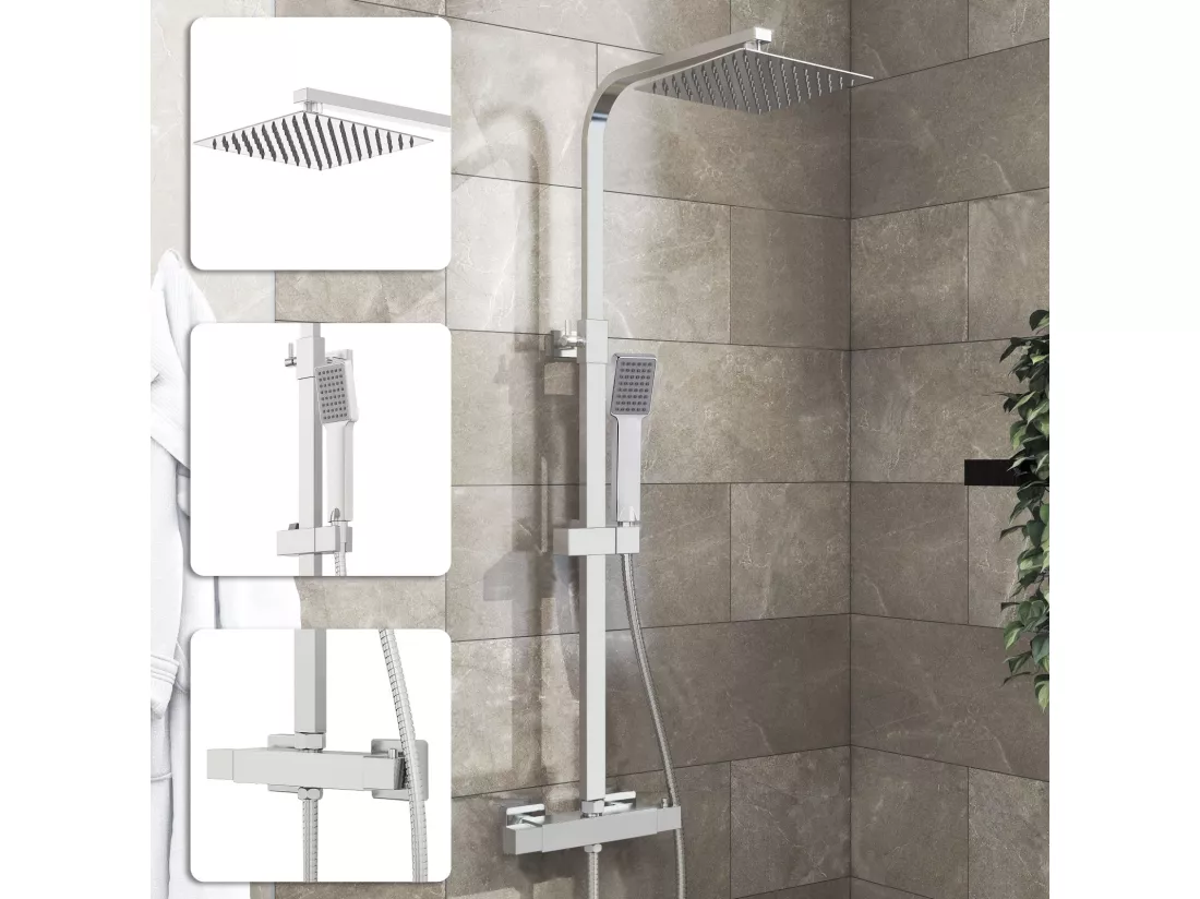 AICA Colonne de douche thermostatique, avec mitigeur thermostatique