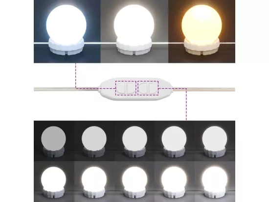 Coiffeuse avec LED blanc 80x41x134,5 cm